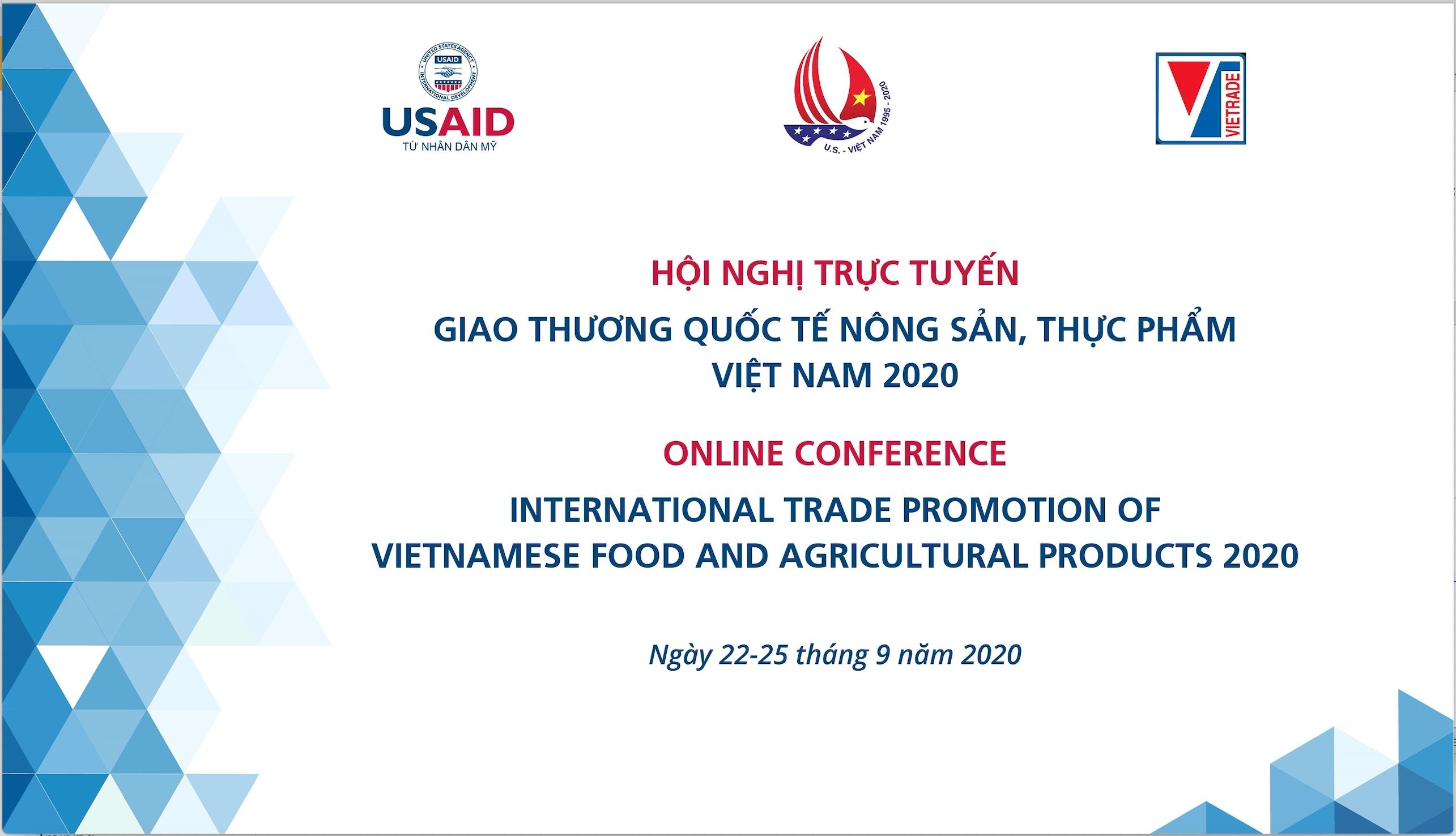 Hội nghị giao thương trực tuyến quốc tế nông sản, thực phẩm Việt Nam 2020
